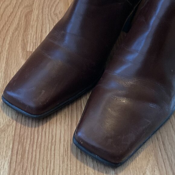 Midcalf Leather heeled Boots, elegant size 7.5 rich brown, Michelle D - Picture 9 of 13